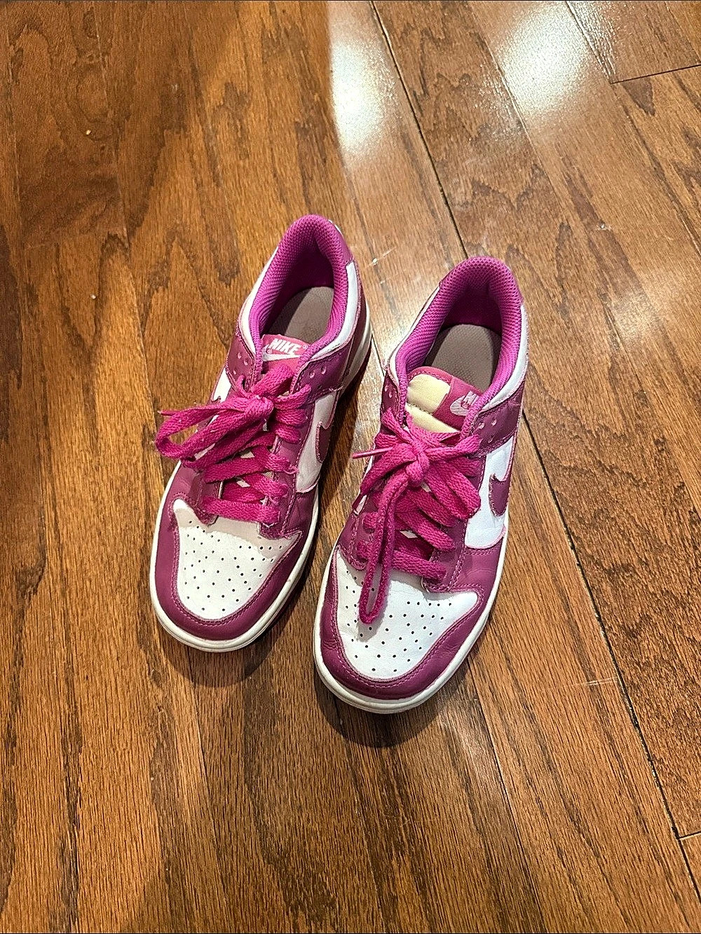 Nike Dunk Low Pink & White Girls US 4Y